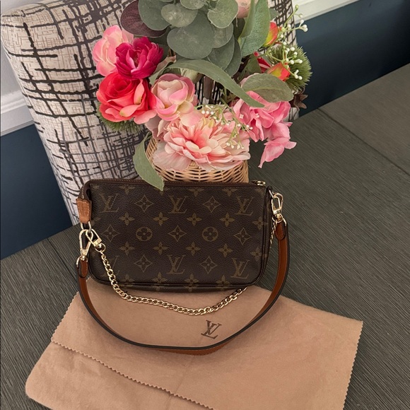 Authentic Louis Vuitton Pochette Brown Monogram Canvas - Picture 1 of 11